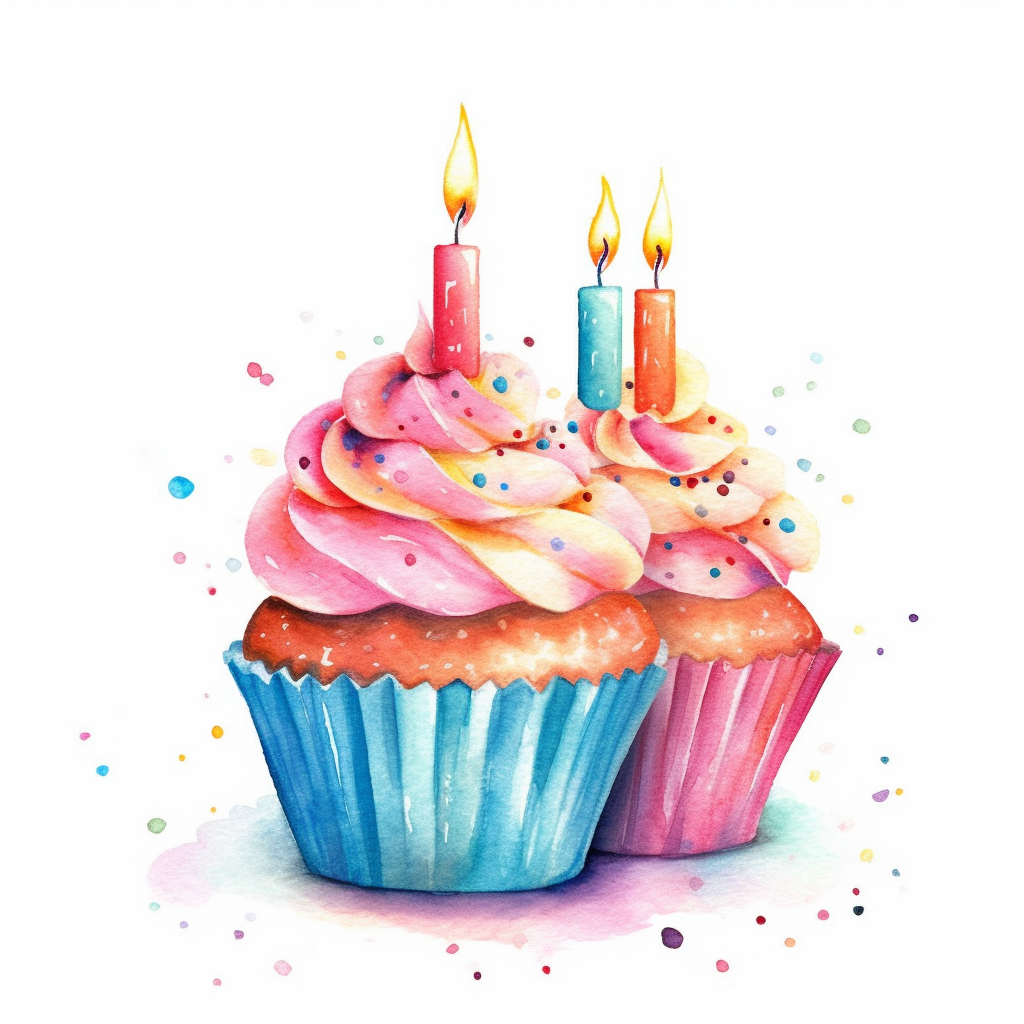cupcake candle cliparts