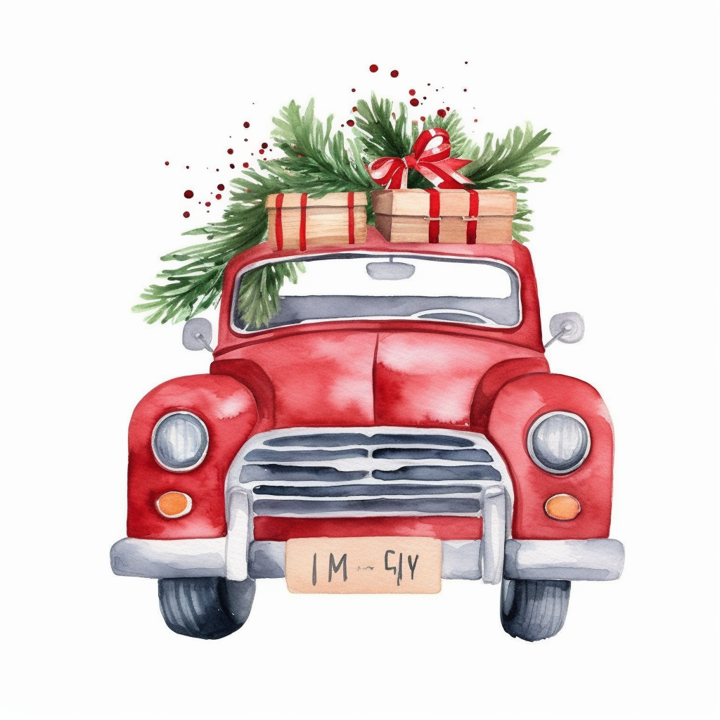 christmas truck cliparts
