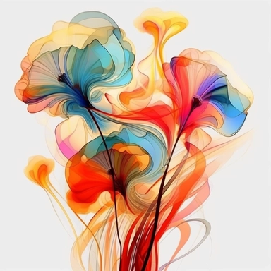 abstract flowers clip art