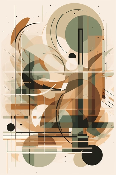 minimalist bauhaus Illustration, mid century abstract, earth tones color scheme, highlighting earth colors, vector design, art, high definition, no borders, no text, clipart, high definition, highly detailed,sharp lines,white background