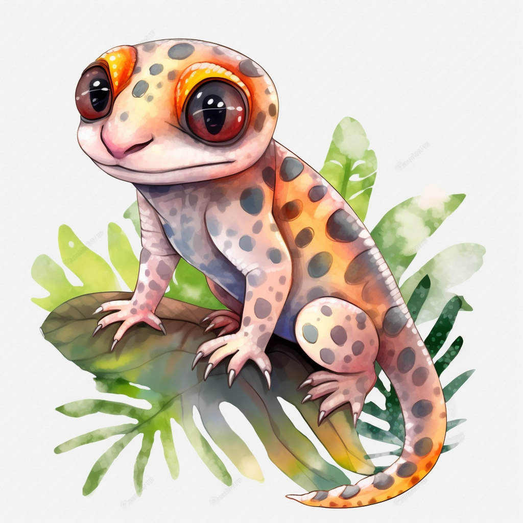 cute gecko cliparts