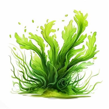 clipart graphic vector white background cartoon style drawing painting of algae