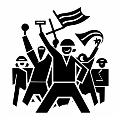 icon for mayday and labor's day, clipart