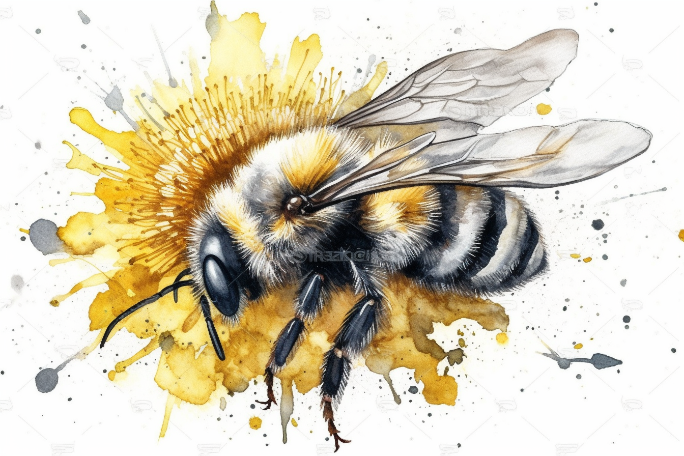 flower bee cliparts