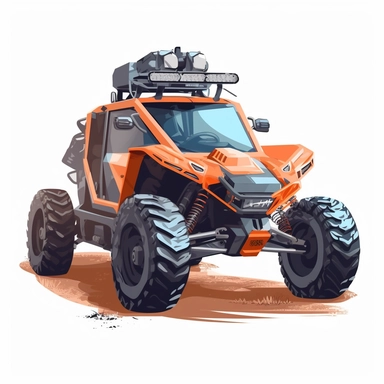 A high-tech remote control car , A miniature car that is equipped with advanced sensors and cameras, allowing it to navigate through difficult terrain and perform complex maneuvers, clipart, flat colors,vivid, png, vector, vivid, 8k, white background