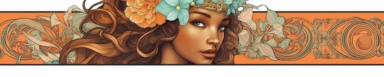 banner for an etsy shop that sells beautiful clipart and coloring pages and is very juvenile elegant aesthetic and fresh, style of alphonse mucha black girl inclusive, style of mariola budek, artistic