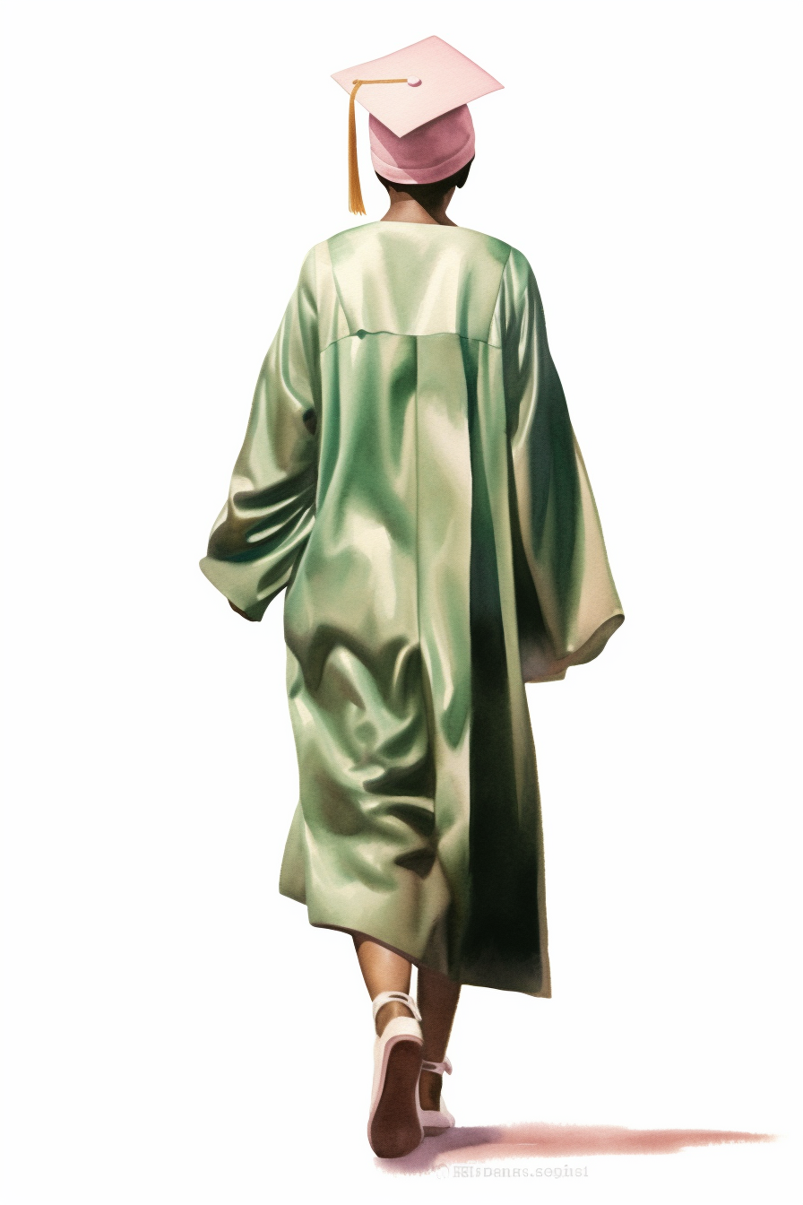 graduation cap and gown clipart