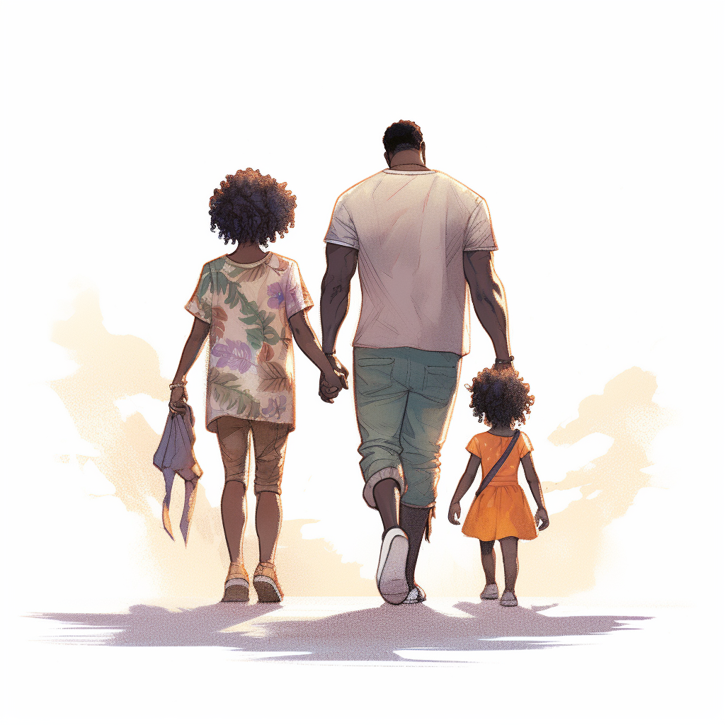father walking cliparts