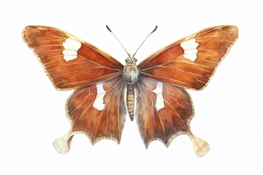 Watercolor, Arctic skipper butterfly, clipart, hd, on a white background, spaced out