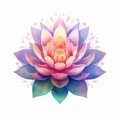 lotus flower, clipart, intense white and deep pastel colors, dnd, watercolor, no background, isolated on a white background, self contained, well defined edges, by amy sol and magali villeneuve and susan bourdet and ross tran, spaced out, glowy, intricate, 8k
