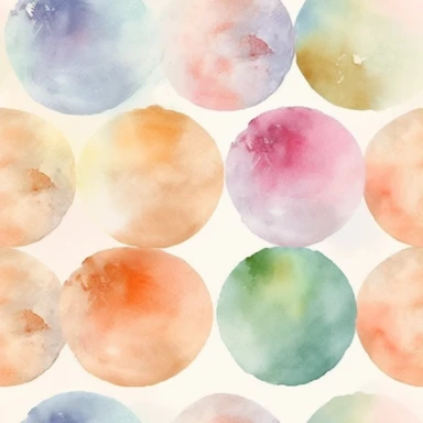 Nine abstract watercolor background vector clipart, in different light pastel colors, rounded, hazy romanticism, free brushwork