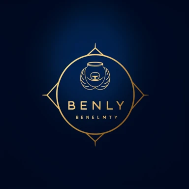 As a skilled graphic designer, you have been tasked with creating a captivating logo for a coffee house called B.E.N.L.Y COFFEE. The coffee house aims to convey an ambiance of class, luxury, and elegance. They specifically request a logo that strictly features a deep blue color palette with a white outline. In addition, they desire an element that represents a coffee house and a central focus on a cute blue elephant clip art. Consider the following guidelines while designing the logo: Strictly D