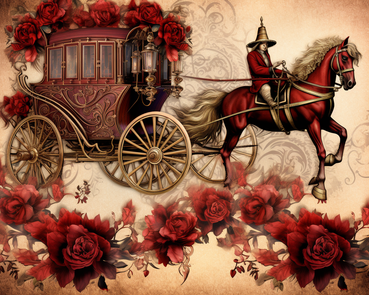 horse and carriage clipart