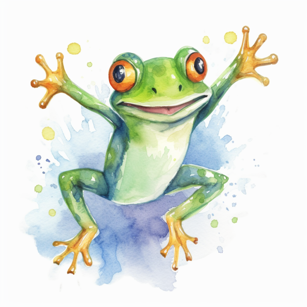 jumping frog clipart