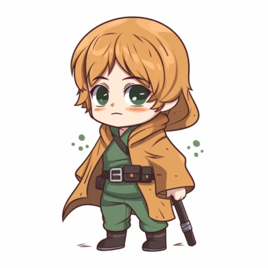 cute luke skywalker clipart