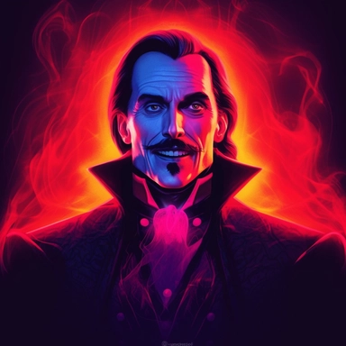 dracula, glowing eyes, valentine's, clipart, glow in the dark, neon, uhd, vivid, colorful, highly detailed