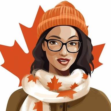 modern canadian woman clipart
