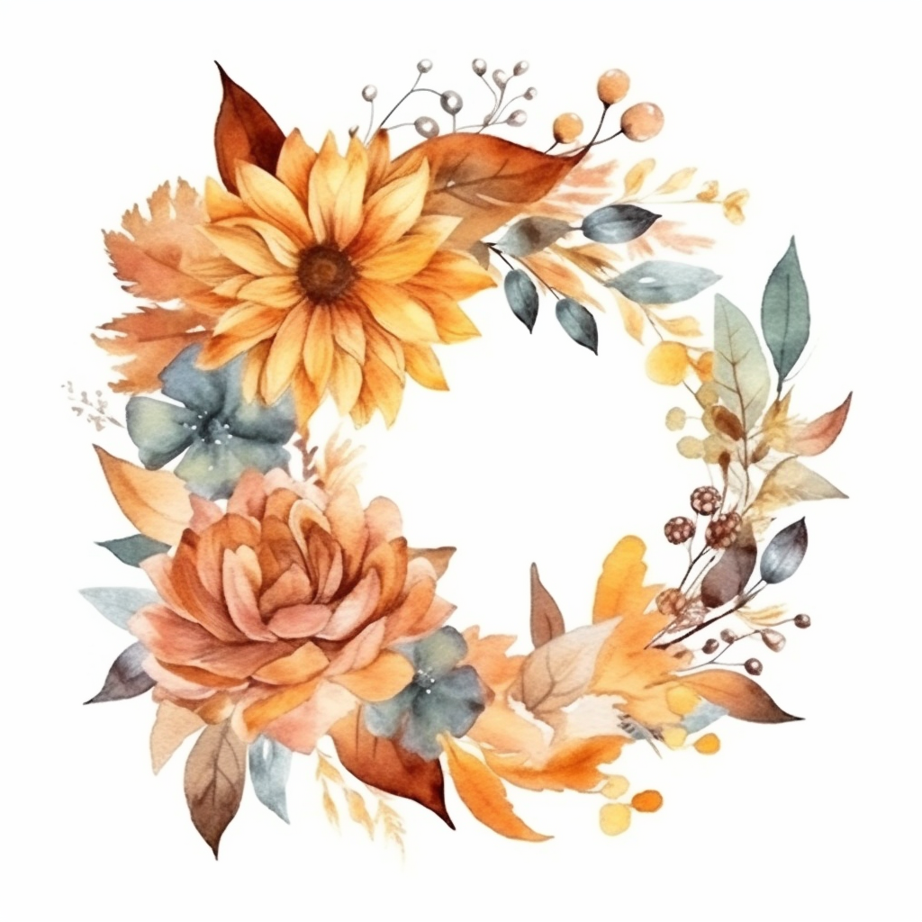 fall flowers clipart