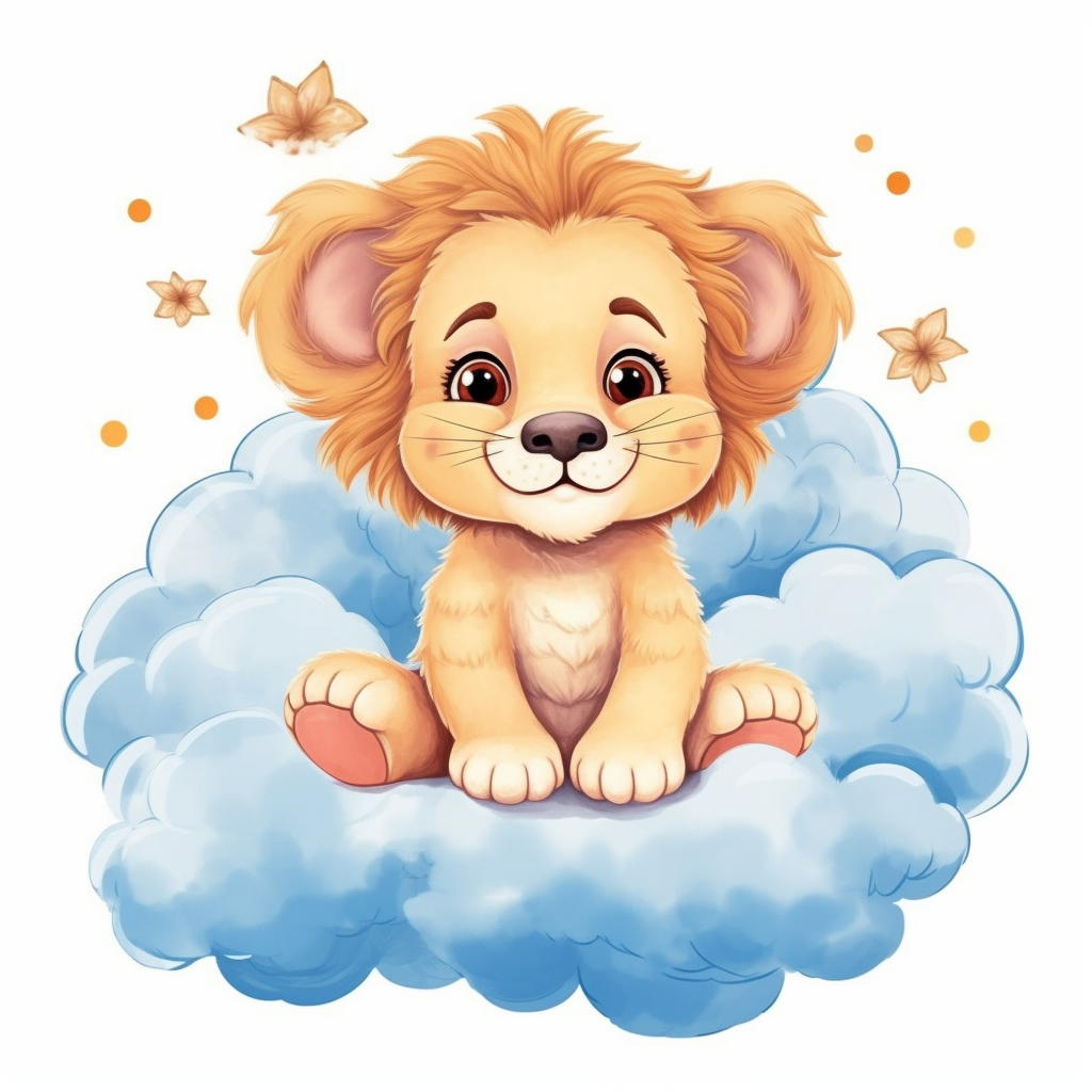 baby lion cliparts