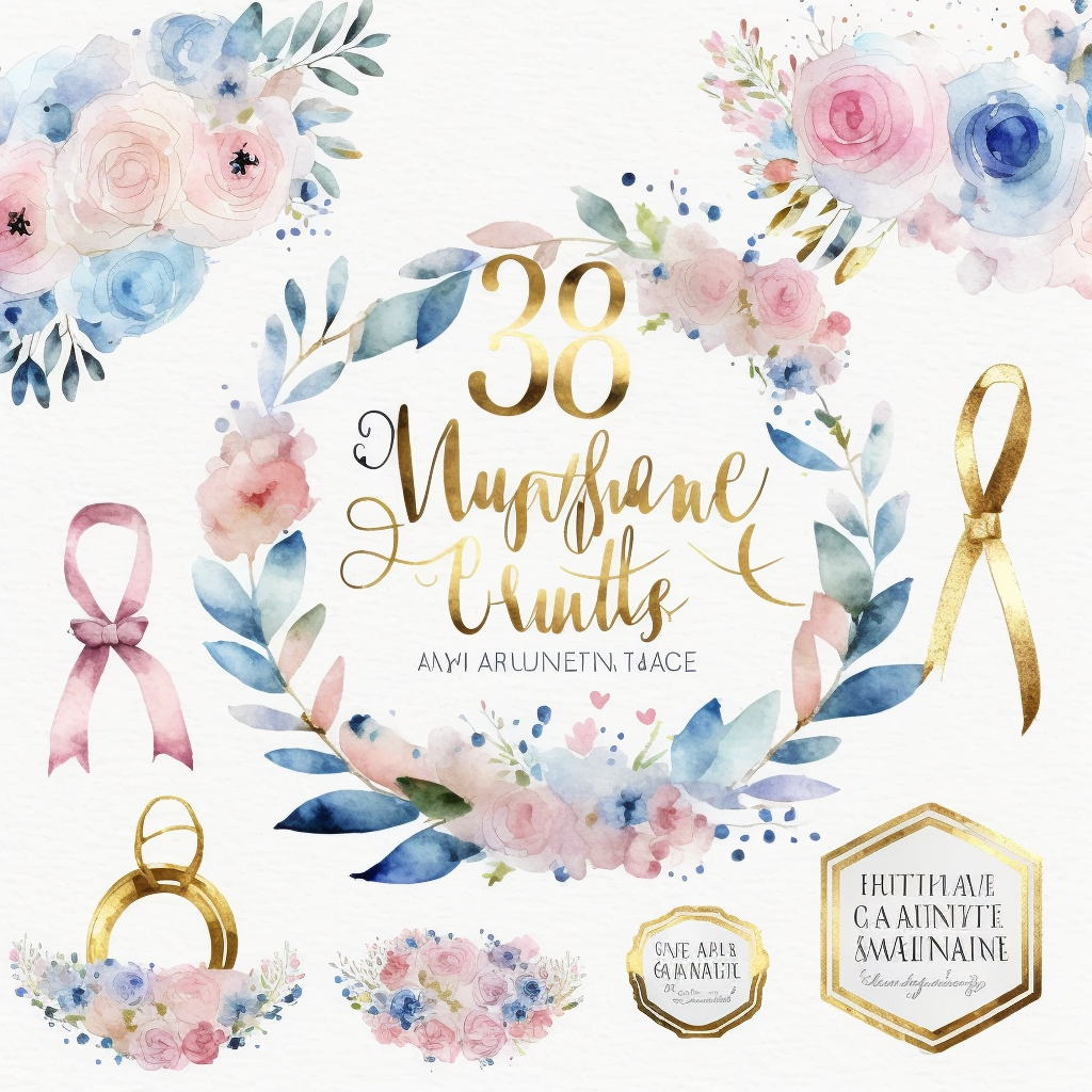 marriage anniversary cliparts
