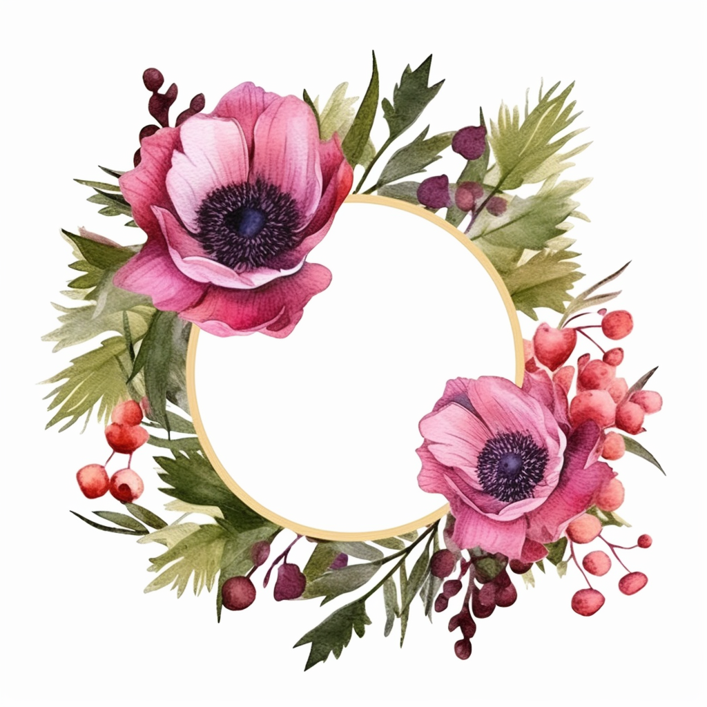 anemone flower cliparts
