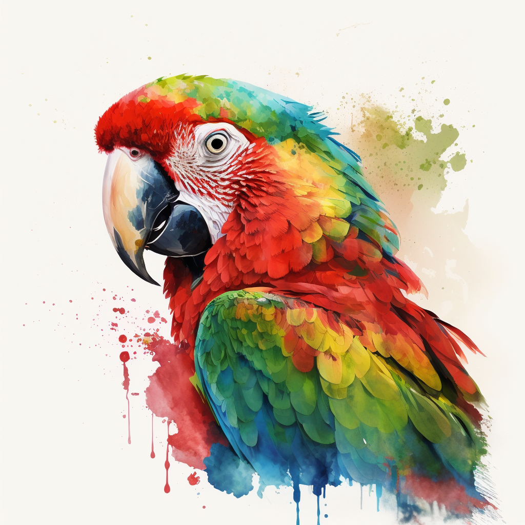 flying parrot clipart
