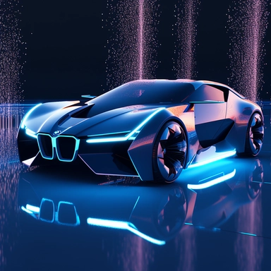bmw futuristic concept car, 8K, clipart