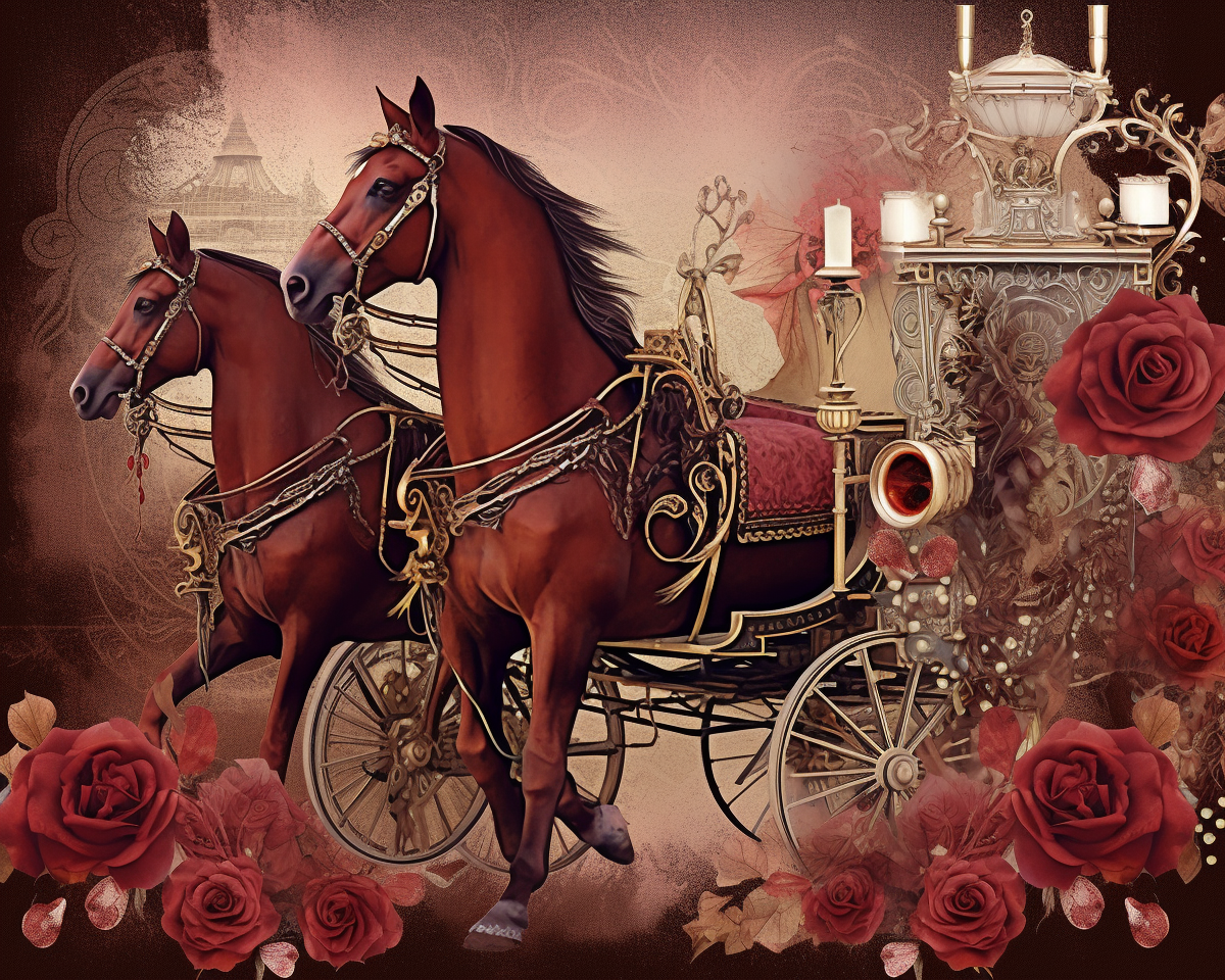 horse and carriage clipart