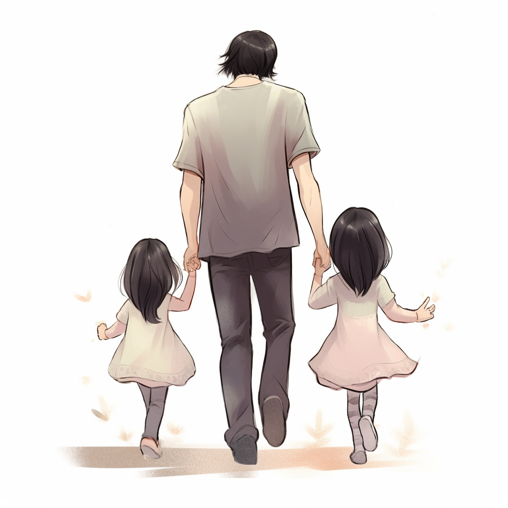 father walking cliparts