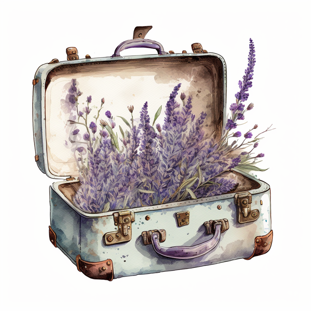 open suitcase clipart