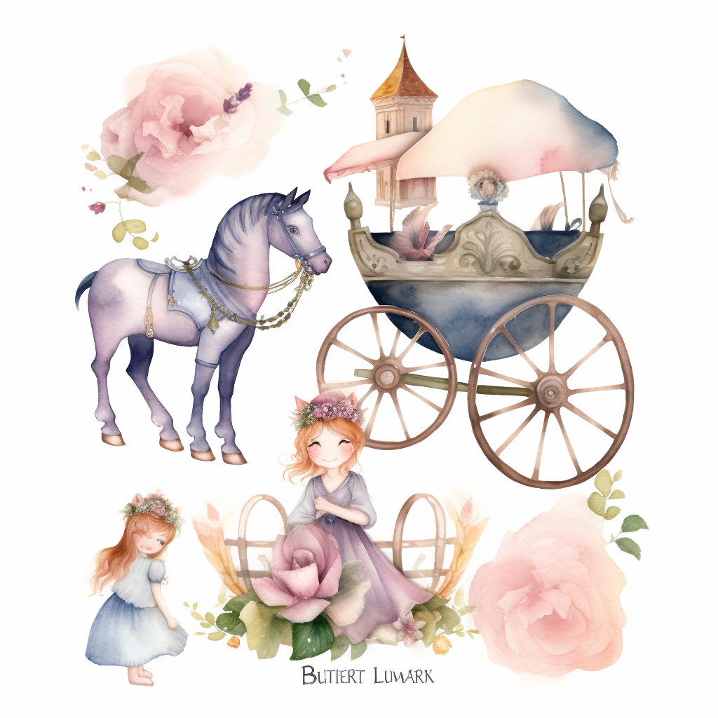 horse drawn carriage cliparts