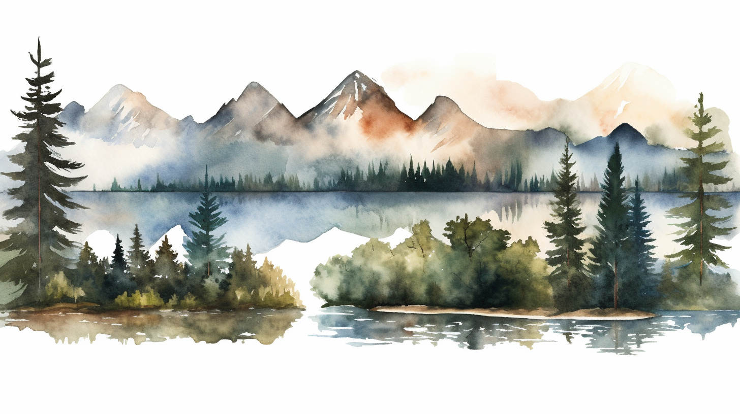 deer scene cliparts