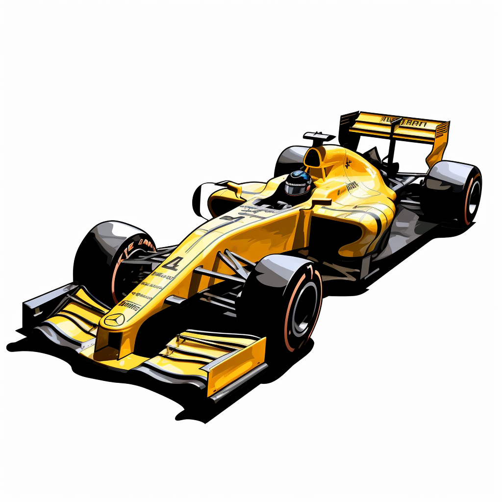 Clipart of the formula one car from Kevin Magnussen with minimal ...
