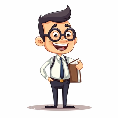 happy cute Tax Consultant face, cartoon, clipart, mascot, isolated on white background