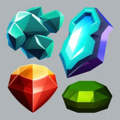 create vector game gem icon for NFL themed cartoon game. vector, flat, roblox, clipart