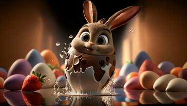 easter eggs gently sink into liquid chocolate, strawberry, chocolate bar, chocolate eggs, photo clipart, background, delicious, studio photographic light, many intricate details, harmonious composition, volumetric lighting, professional luxury food photographer, photographic lighting + f2. 8 80mm lens, lots of intricate details, canon, sharp focus, ureal photo realism, hyper-realism