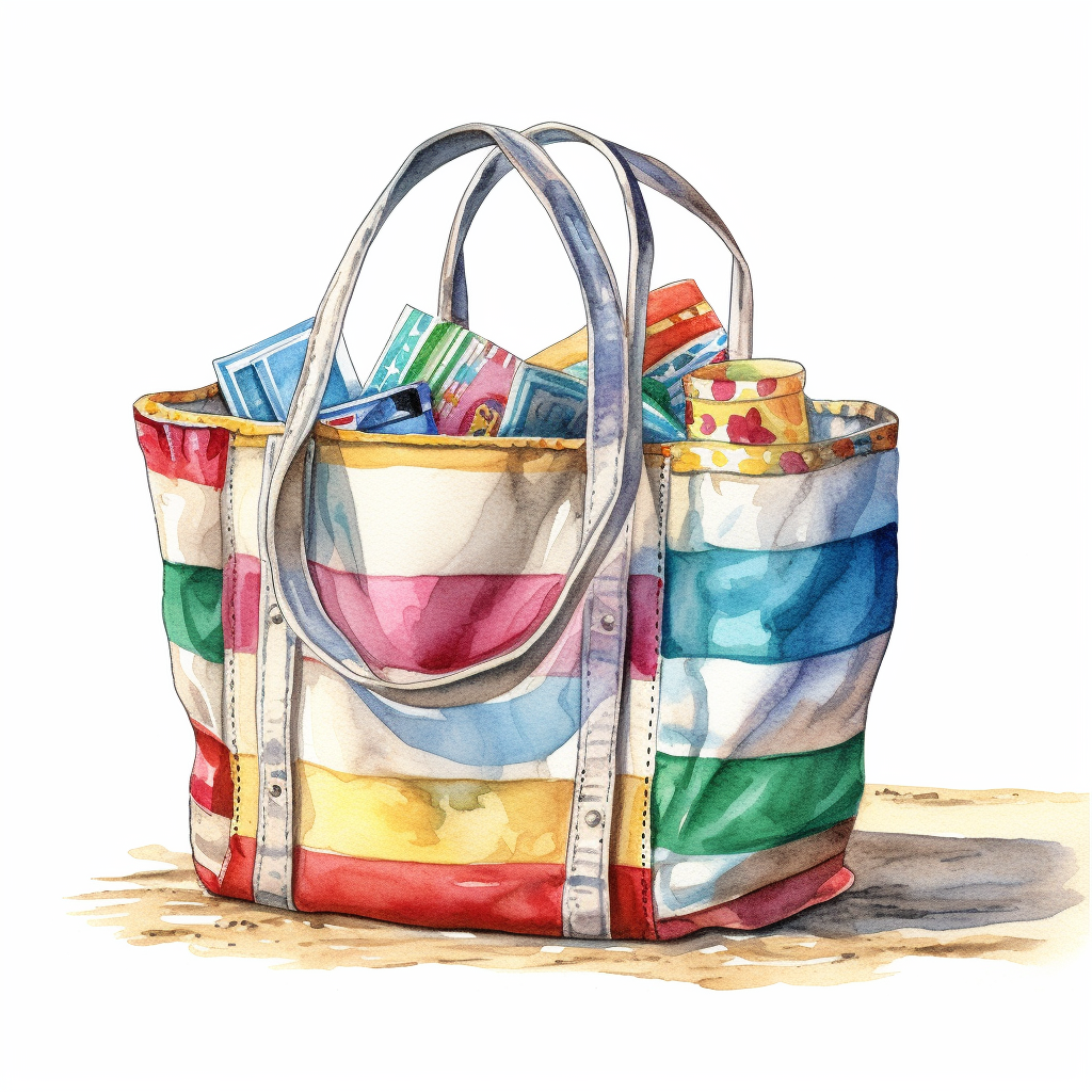 beach bag cliparts