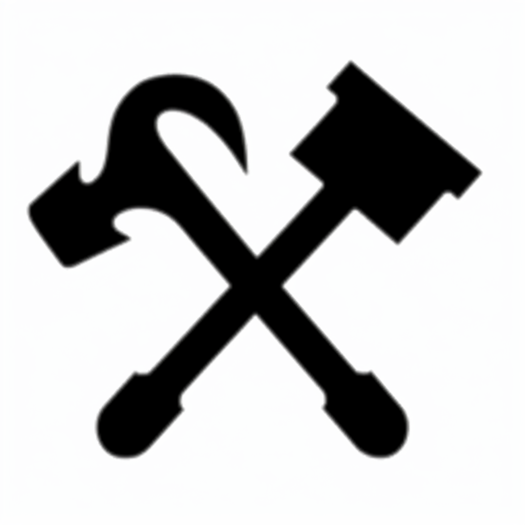 Two Hammers Silhouette ，alliance Hammer，clip Art，two Hammers， In The