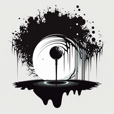 abstract, clipart, golf, tee, black,
