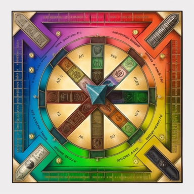 Vintage 1981 Original Trivial Pursuit Master Board Game Genus Edition, bold colors, retro neon style, photorealistic, high-resolution photography, transparent background PNG clipart – ar 16:9