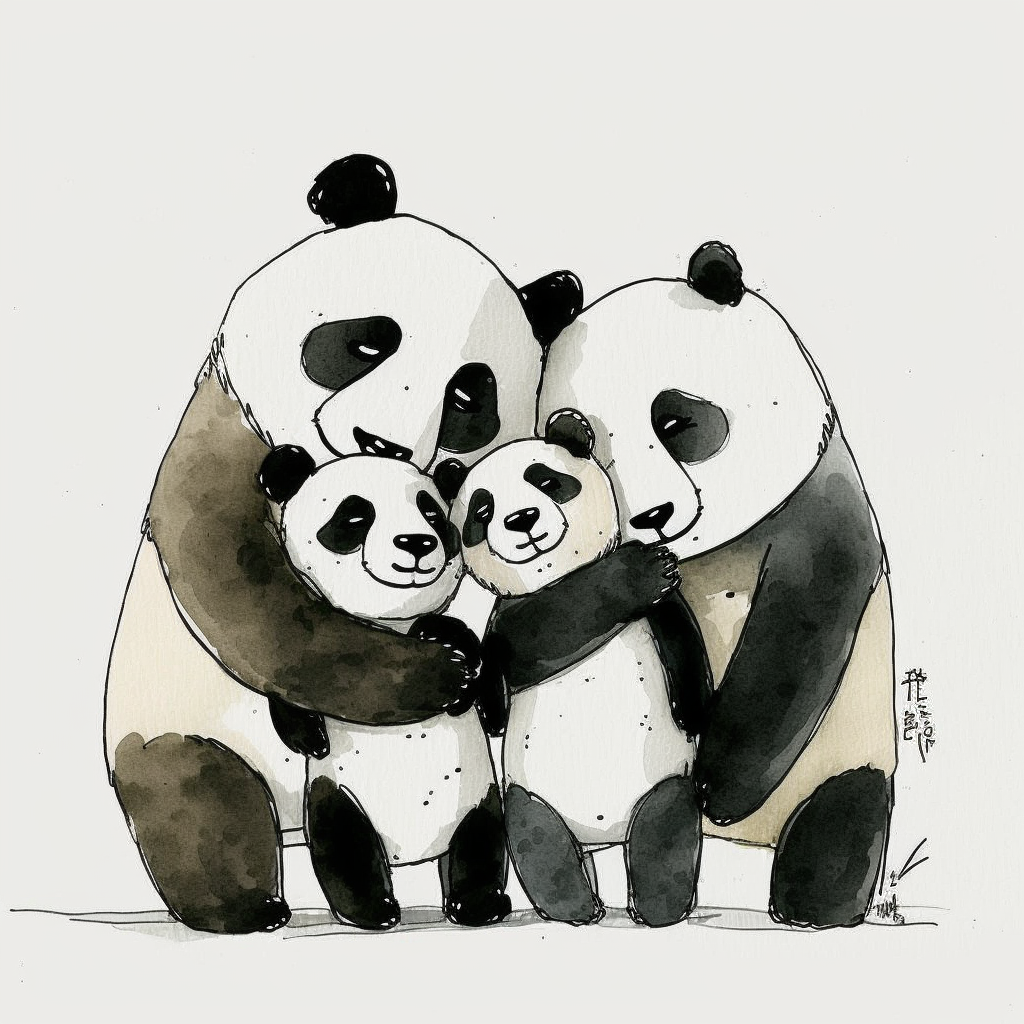 doodle family cliparts