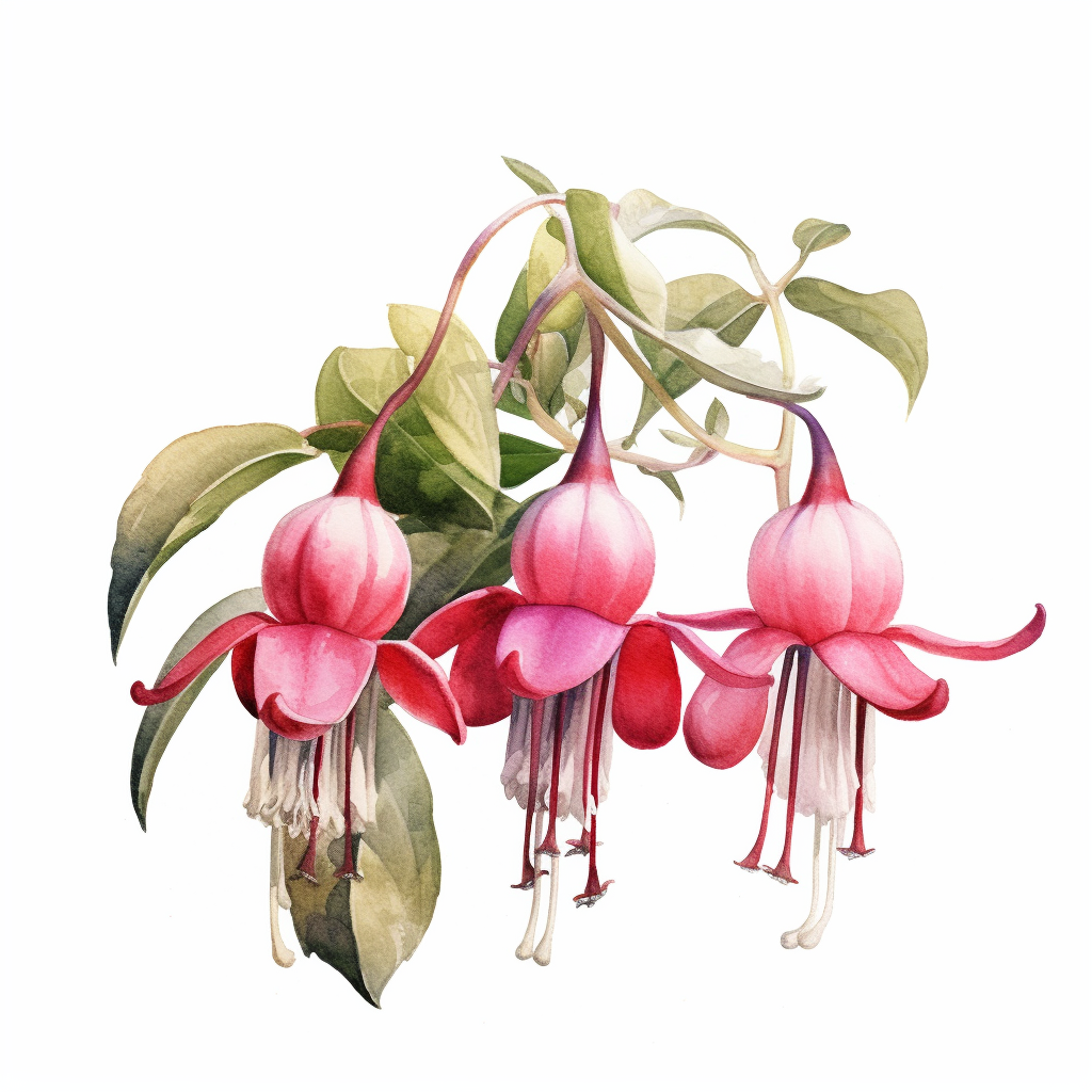 fuchsia flower cliparts