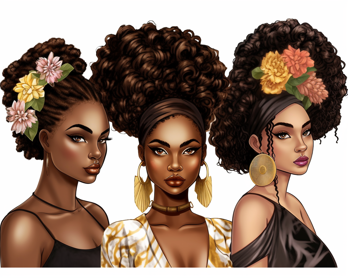 3 girls per grid, Black Girl Magic, Beautiful braided hair styles ...