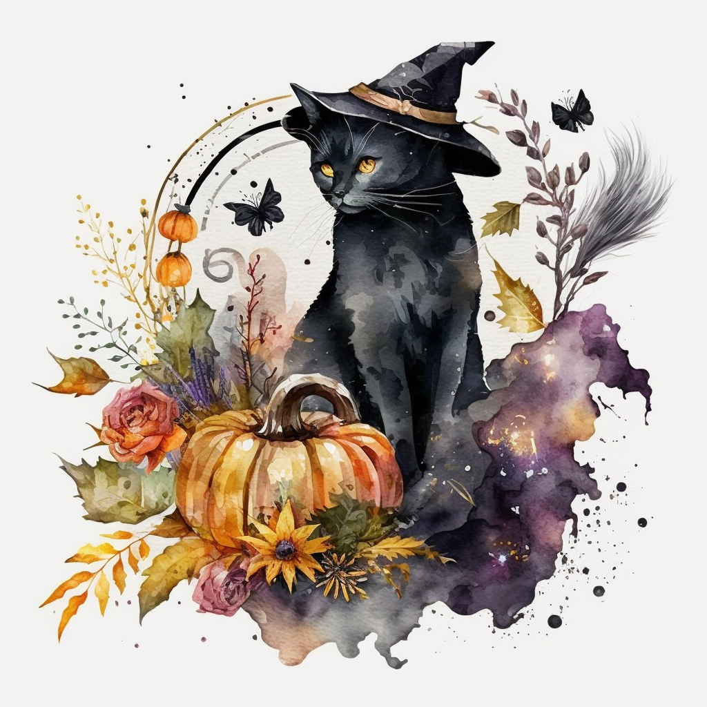 halloween cat clipart