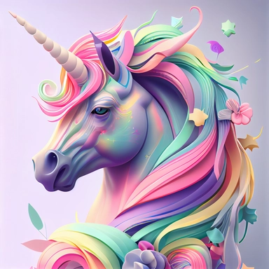 energizing colorful unicorn clipart art and craft design clip art, simple, cute, happy, art, crafty, pattern, psychedelic , groovy , hi-res contrast