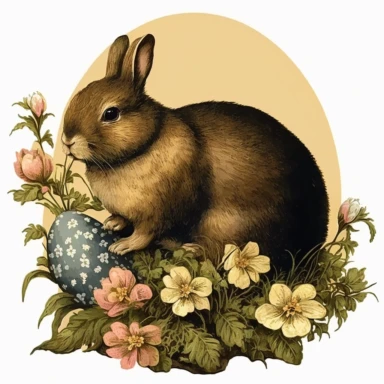 Easter Rabbit Clipart Design