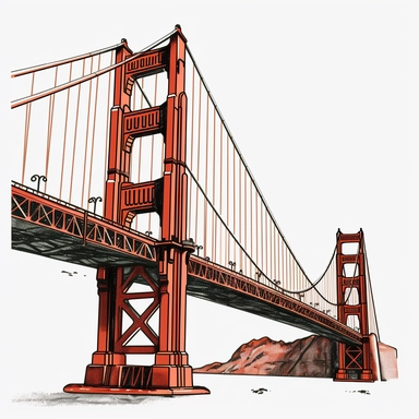 golden gate bridge. clipart