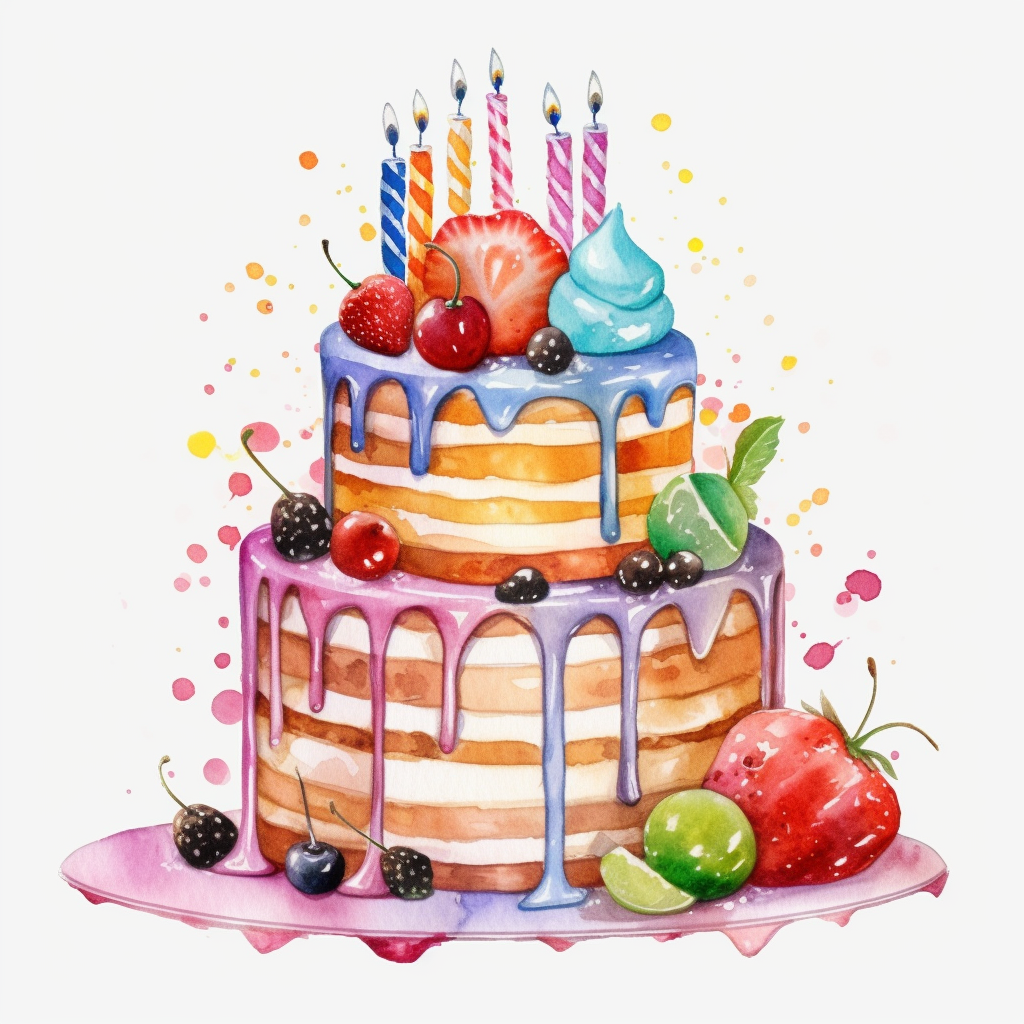 happy birthday cake clipart