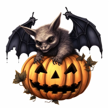 Halloween clipart , creepy bat bird clipart