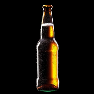 hd clipart individual bottle of beer, black background,